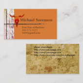 Pas beide zijden van Hout, Stone en Bull Head aan Visitekaartje (Voorkant / Achterkant)