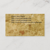 Pas beide zijden van Hout, Stone en Bull Head aan Visitekaartje (Achterkant)