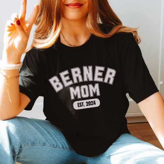 Pas Berner berghond Gift Moderne hond mam T-shirt