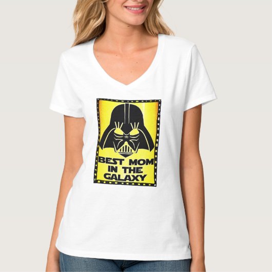 Pas BESTE MOM IN DE GALAXY-esthetische V-nek aan T-shirt (Voorkant)