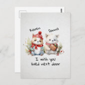 Pas beste vrienden aan Ik wens dat je naast de deu Briefkaart (Voorkant / Achterkant)