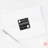 Pas bestelde zwarte koffie bedrijf Custom Sticker (Envelop)