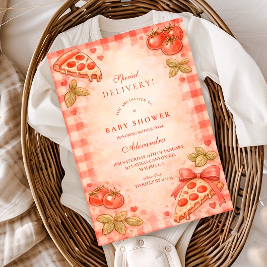 Pas Bezorgde Baby Shower Kaart