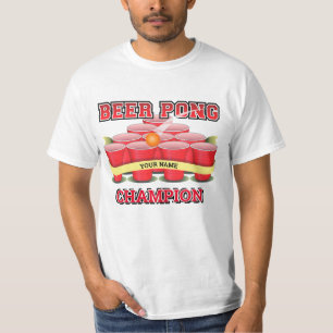 Pas Bier Pong Kampioen Bekers Pong Bal aan  T-shirt