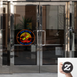 Pas Bigfoot Surfing Sporting Goods Shop Logo aan Raamsticker