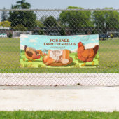 Pas biologische Boerderij Fresh Eggs Cage Free aan Spandoek (Insitu)