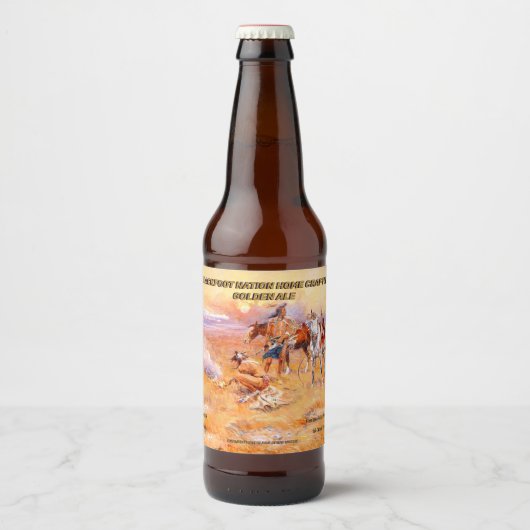 Pas  Blackfeet Native Tribe aan Bier Etiket (Voorkant)