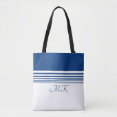 Pas Blauw en Wit aan Tote Bag (Voorkant)