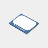 Pas blauw en witte Bubble van de Bespreking aan Post-it® Notes (Schuin)