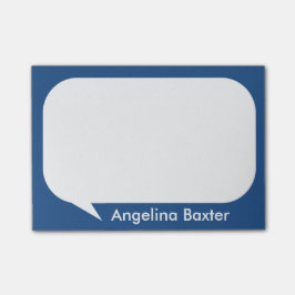Pas blauw en witte Bubble van de Bespreking aan Post-it® Notes