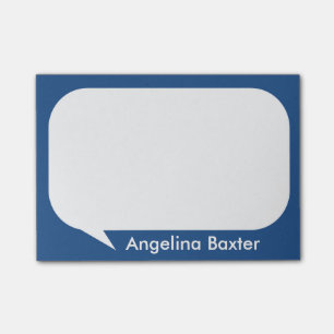 Pas blauw en witte Bubble van de Bespreking aan Post-it® Notes