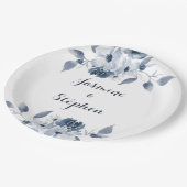 Pas Blauwe Bloemen Borden aan Papieren Bordje (Gekanteld)