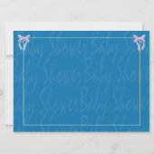 Pas Blauwe de doucheuitnodiging aan van de Jongen Kaart (Achterkant)