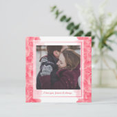 Pas bloemengelukkige Valentijnsdag 1 foto aan Kaart (Staand voorkant)