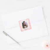 Pas bloemengelukkige Valentijnsdag 1 foto aan Vierkante Sticker (Envelop)