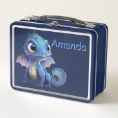 Pas Blue Dragons Metal Lunchbox aan (Voorkant)