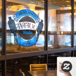 Pas Blue Tattoo Shop Bedrijfsgevel aan Raamsticker