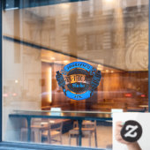Pas Blue Tattoo Shop Business Front aan Raamsticker (Cafe Raam)