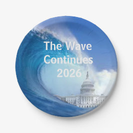 Pas Blue Wave Election 2026 aan Papieren Bordje