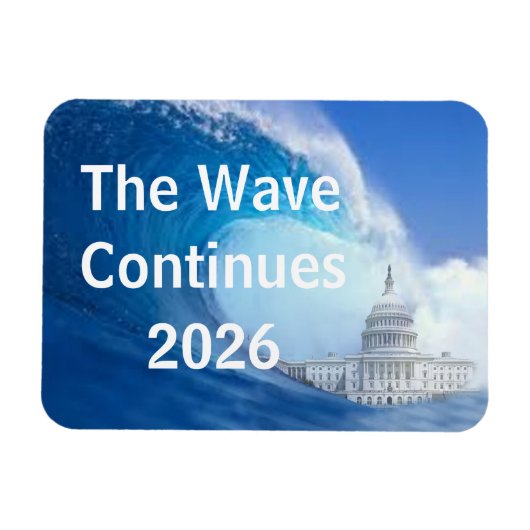 Pas Blue Wave Verkiezing 2026 aan Magneet (Horizontaal)