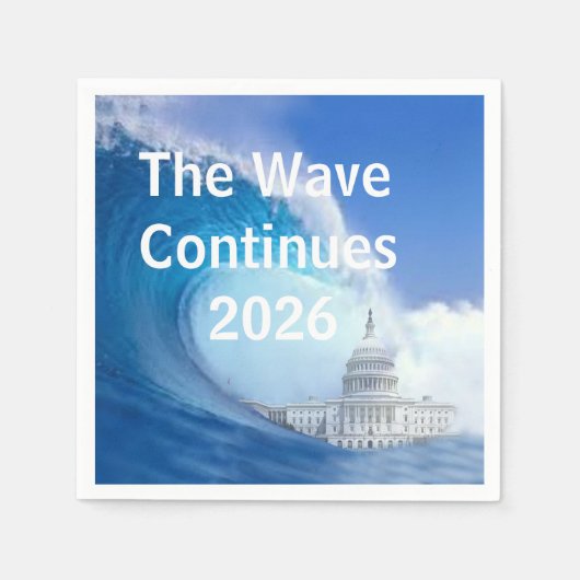 Pas Blue Wave Verkiezing 2026 aan Servet (Voorkant)