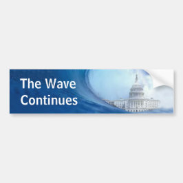 Pas Blue Wave Verkiezing 2026 bumpersticker aan