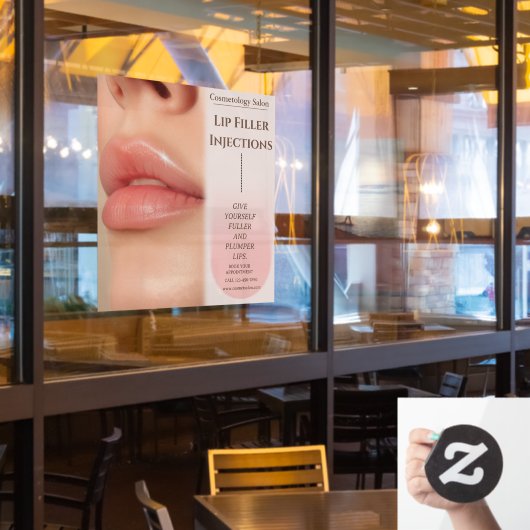 Pas Botox Lip Filler Cosmetology Beauty aan Raamsticker (Restaurant Raam)