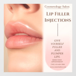 Pas Botox Lip Filler Cosmetology Beauty aan Raamsticker