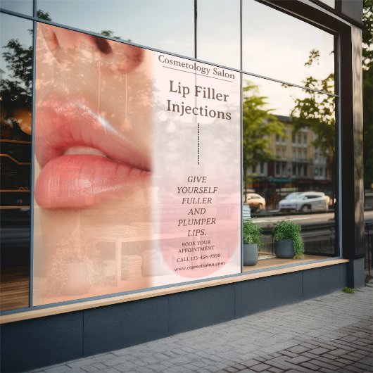 Pas Botox Lip Filler Cosmetology Beauty aan Raamsticker