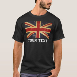 Pas Britse Union Jack-vlag vintage aan T-shirt