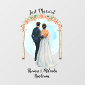 Pas bruid bruidegom Alter Rozen net getrouwde auto Raamsticker (Vel)