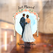 Pas bruid bruidegom Alter Rozen net getrouwde auto Raamsticker (Vel 2)