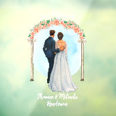 Pas bruid bruidegom Alter Rozen net getrouwde auto Raamsticker (Vel 3)