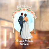 Pas bruid bruidegom Alter Rozen net getrouwde auto Raamsticker (Vel 2)