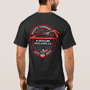Pas Carwash Detailer Voor- en Achterkant Ontwerp a T-shirt
