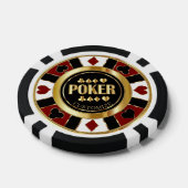 Pas Casino Poker Chip Las Vegas - Rood / Goud (Enkel)