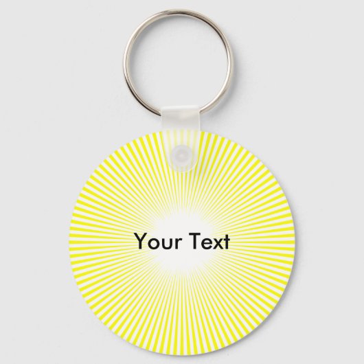 Pas cirkelstralen van het Centrum Keyring geel aan Sleutelhanger (Voorkant)