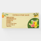 Pas Citrus Te Koop Fruitkraam Bedrijf Aan Spandoek (Horizontaal)