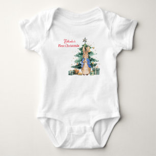 Pas Classic Konijn eerste kerstmis aan Romper