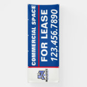 Pas commerciële ruimte voor de Logo van het Bedrij Spandoek (Verticaal)