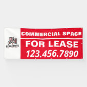 Pas commerciële ruimte voor de Logo van het Bedrij Spandoek (Horizontaal)