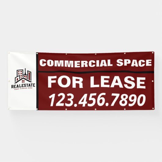 Pas commerciële ruimte voor de Logo van het Bedrij Spandoek (Horizontaal)