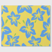 Pas coole Hawaii bloemen aan Cadeaupapier (Vlak)