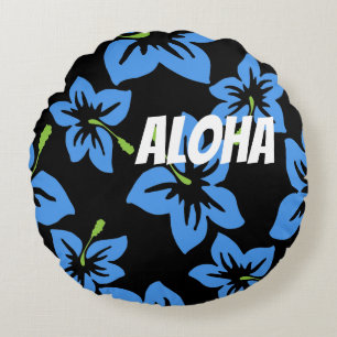 Pas coole Hawaii bloemen aan Rond Kussen