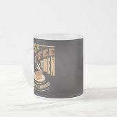 Pas daarna Funny First Coffee aan Matglas Koffiemok (Voorkant links)