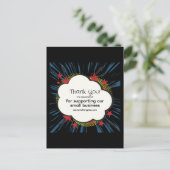 Pas "Dank u" aan met "zappy"-achtergrond Briefkaart (Staand voorkant)