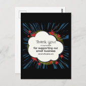 Pas "Dank u" aan met "zappy"-achtergrond Briefkaart (Voorkant / Achterkant)