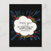 Pas "Dank u" aan met "zappy"-achtergrond Briefkaart (Voorkant)