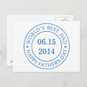 Pas  datum aan - Tevreden Vaderdag Briefkaart (Voorkant / Achterkant)