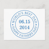 Pas  datum aan - Tevreden Vaderdag Briefkaart (Voorkant)
